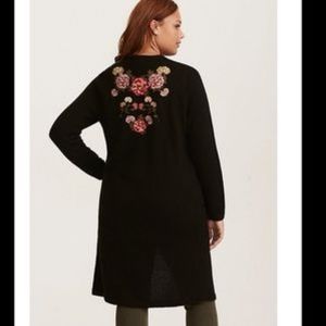 Embroidered Cardigan/Duster